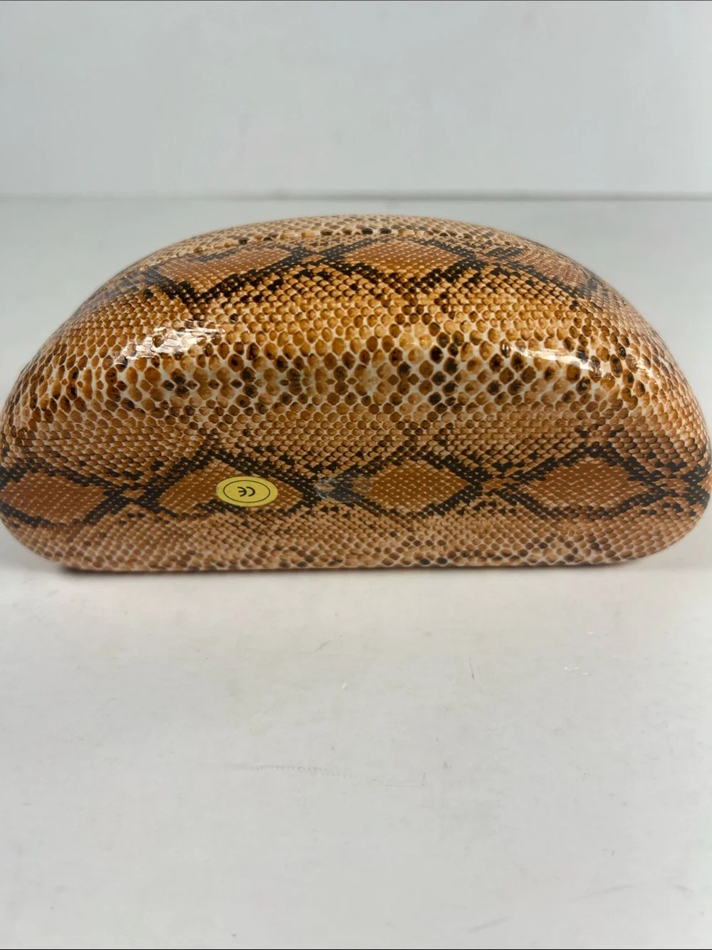 Snake-Print Hard Shell Reptile Habitat Accessory Case — Brown